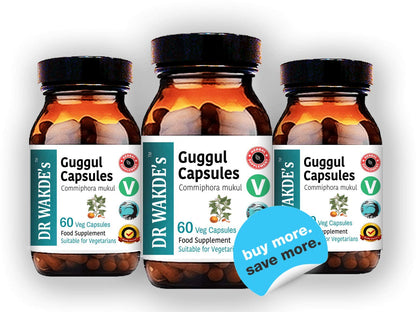 DR WAKDE'S Guggul Capsules (Mukul Myrrh, Commiphora Mukul, 60 Veg Caps, Plant-Based Supplement, Ayurvedic Herb, All Natural, Vegan) DR WAKDE'sBuy Supplements Australia