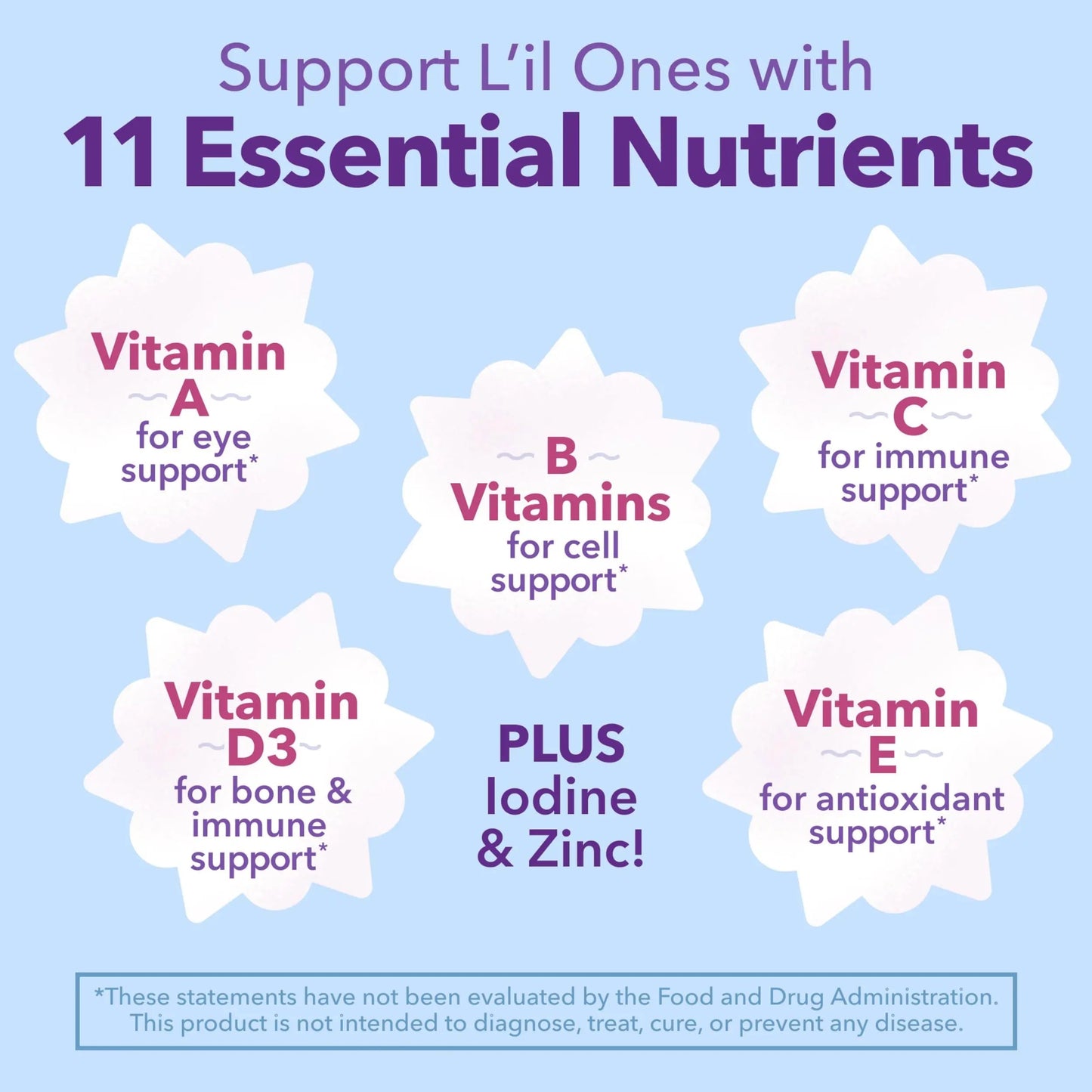 L'il Critters Frozen Daily Kids Multivitamin Gummies Assorted Berry Flavors for Ages 2+ Toddlers and Kids, Disney Multivitamin Gummies Lil CrittersBuy Supplements Australia