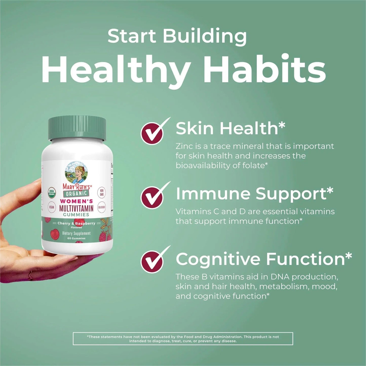 MaryRuth's Multivitamin Gummies for Women (Strawberry) & Liquid Nighttime Multimineral (Pineapple) | Clean Label Project Verified | MARYRUTH'S