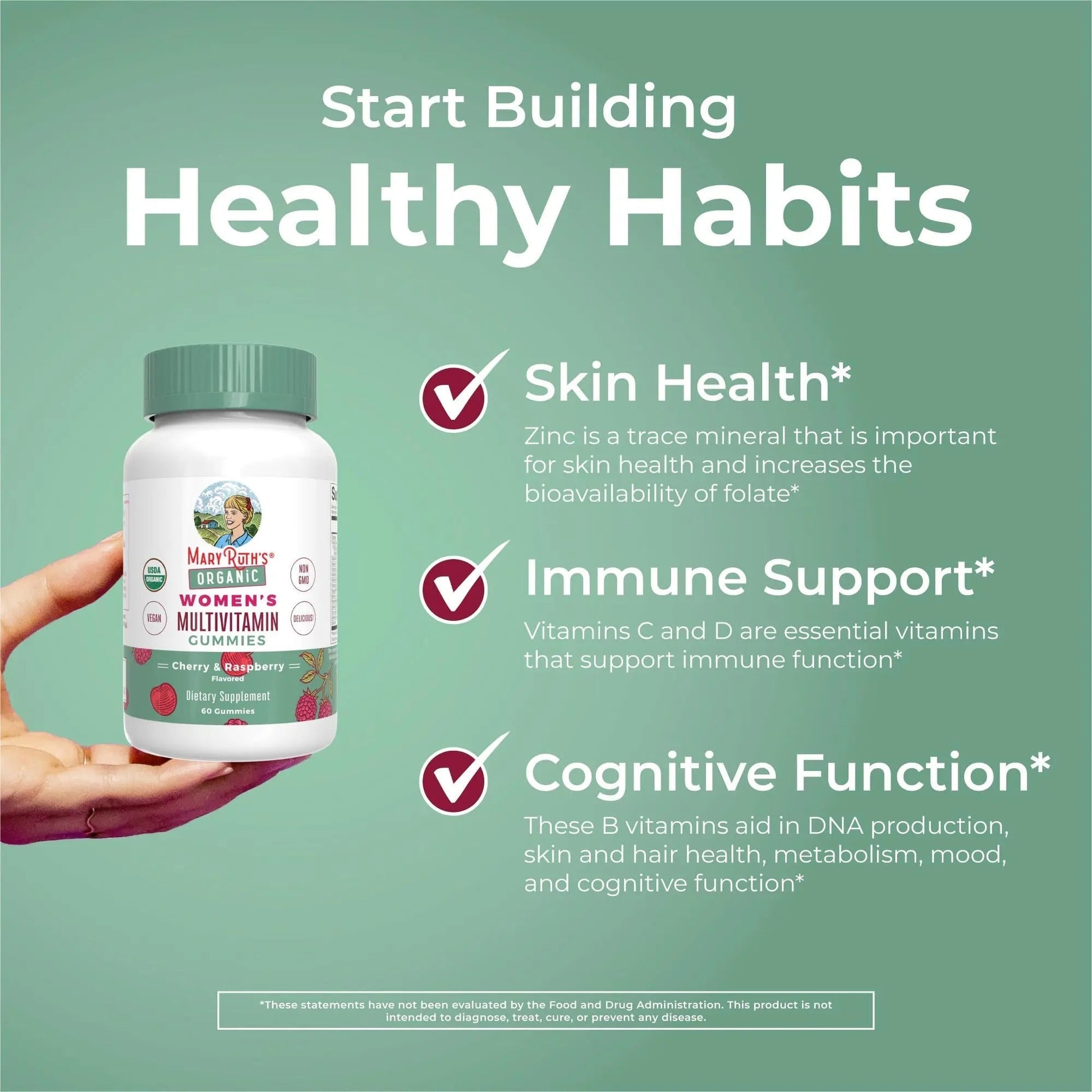 MaryRuth's Multivitamin Gummies for Women (Cherry & Raspberry) & Liquid Nighttime Multimineral (Pineapple) | Clean Label Project Verified MARYRUTH'SBuy Supplements Australia