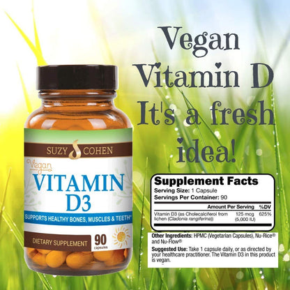 Script Essentials Vegan Vitamin D3 5,000 IU for Healthy Muscle Function, Bone Health, and Immune Support - Non-GMO, Gluten Free and Kosher Certified - 90 Servings Script EssentialsBuy Supplements Australia