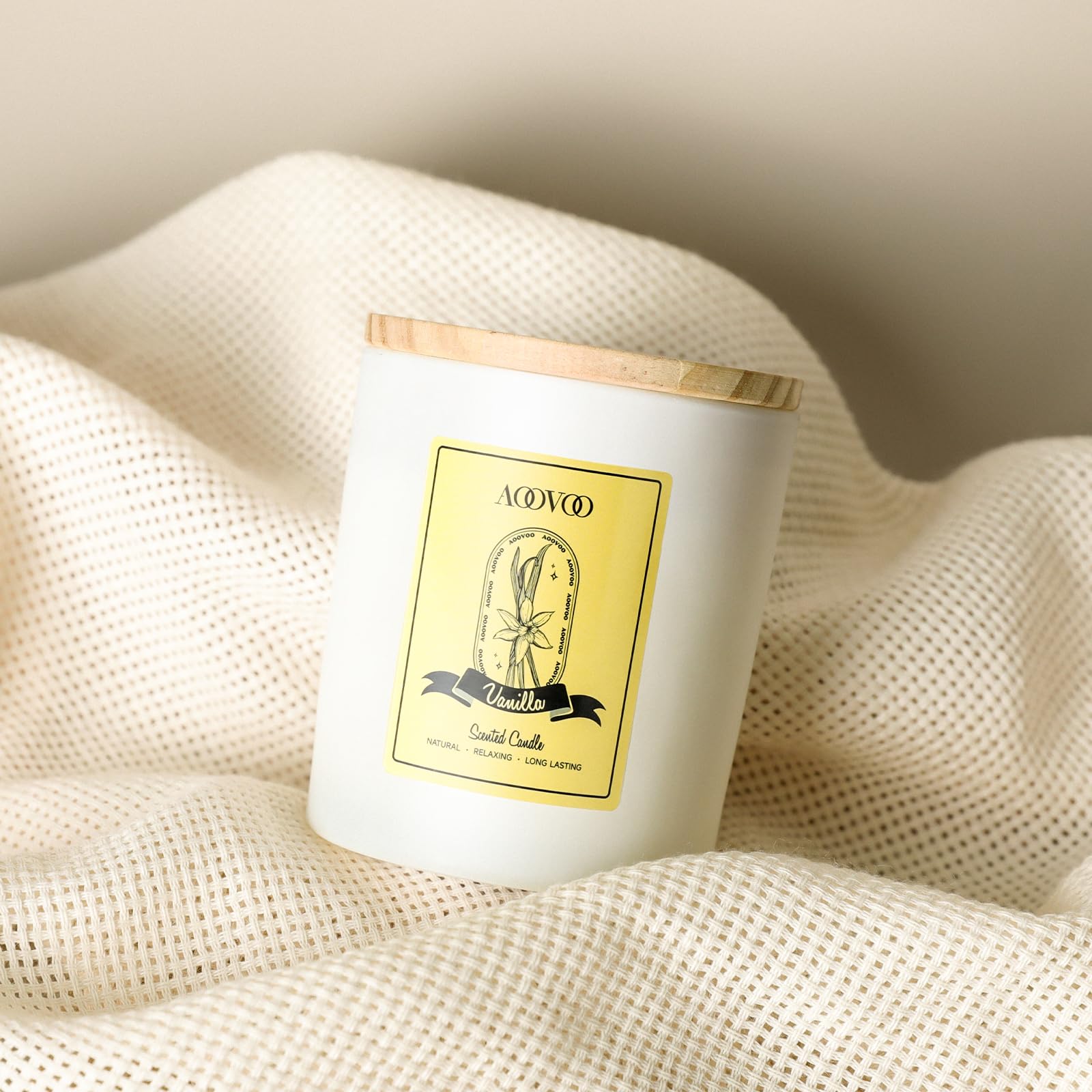 Vanilla Soy Candles Gift for Women - Aromatherapy Candle with Crystals Inside, 10oz Natural Soy Wax Candles AOOVOOBuy Supplements Australia