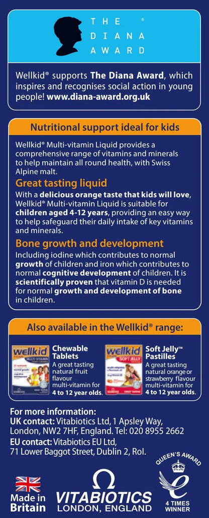 Wellkid by Vitabiotics Multi-Vitamin Liquid 150ml Wellkid
