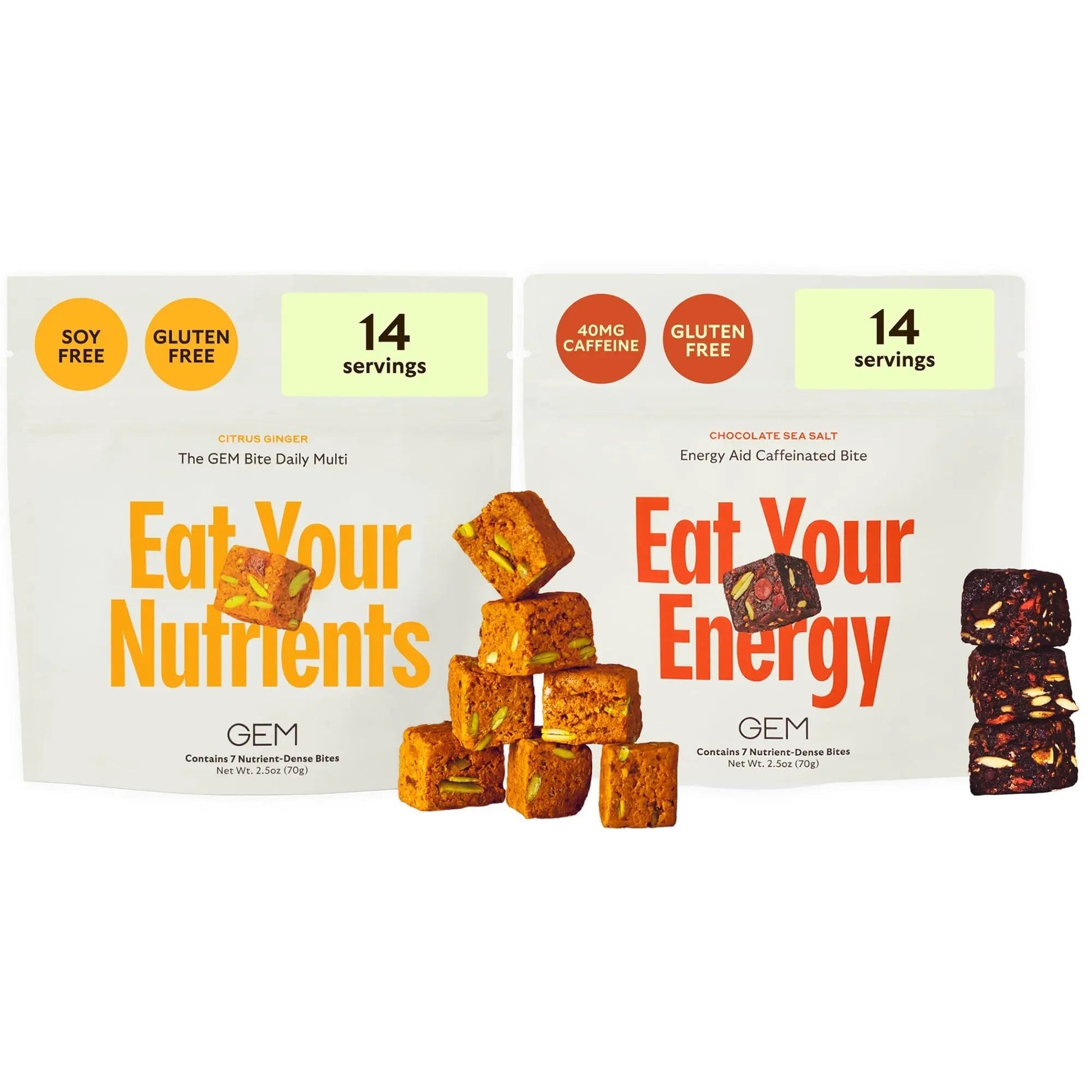 GEM Daily Superfood and Energy Support for Women & Men, Natural Whole Foods with Essential 20+ Whole-Food Vitamins, Minerals GEM