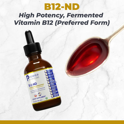 Premier Research Labs B12-ND - Vitamin B12 Liquid, B12 Vitamins, B12 Drops, B-12 Tincture with Methylcobalamin, Adenosylocobalamin, Hydroxcobalamin, 1000 mcg B12 Per Serving - 2 Fl Oz Premier Research LabsBuy Supplements Australia
