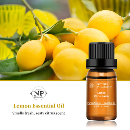 Lemon Essential Oil,100% Pure Organic Essential Oils for Aromatherapy, Diffuser, Massage, Soap Making NP NATURES PHILOSOPHYBuy Supplements Australia