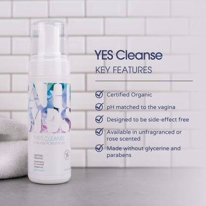 AH! YES CLEANSE Gentle, Organic Foaming Feminine Wash- Unfragranced, pH Matched Vaginal Wash AH! YESBuy Supplements Australia