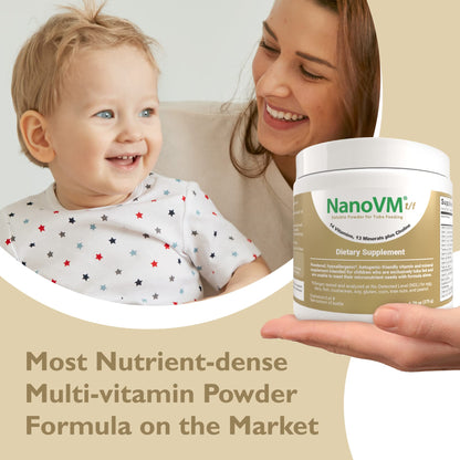 NanoVM t/f, Dietary Supplement for Tube Feeding, Allergen-Free Kids Multivitamin, Unflavored Vitamin Powder with 14 Vitamins & 13 Minerals, Low-Carb Kids Vitamins, 275g - Solace Nutrition NanoVMBuy Supplements Australia