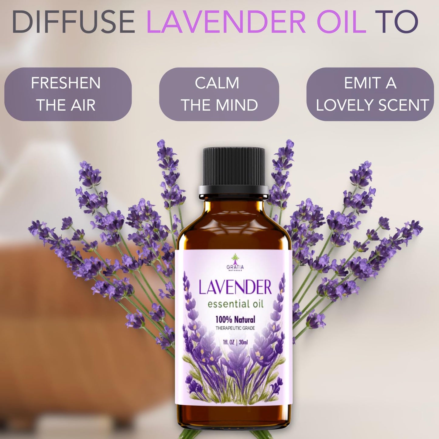 Gratia Naturals Lavender Essential Oil - 100% Pure and Natural … GRATIA NATURALSBuy Supplements Australia