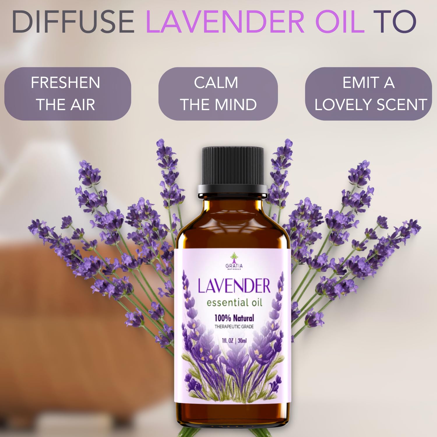 Gratia Naturals Lavender Essential Oil - 100% Pure and Natural … GRATIA NATURALSBuy Supplements Australia