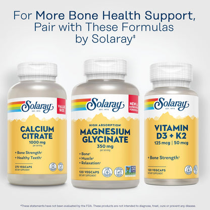 SOLARAY Magnesium Glycinate Capsules, Chelated Magnesium Bisglycinate w/BioPerine, Higher Absorption Magnesium Supplement - Bones, Muscles,