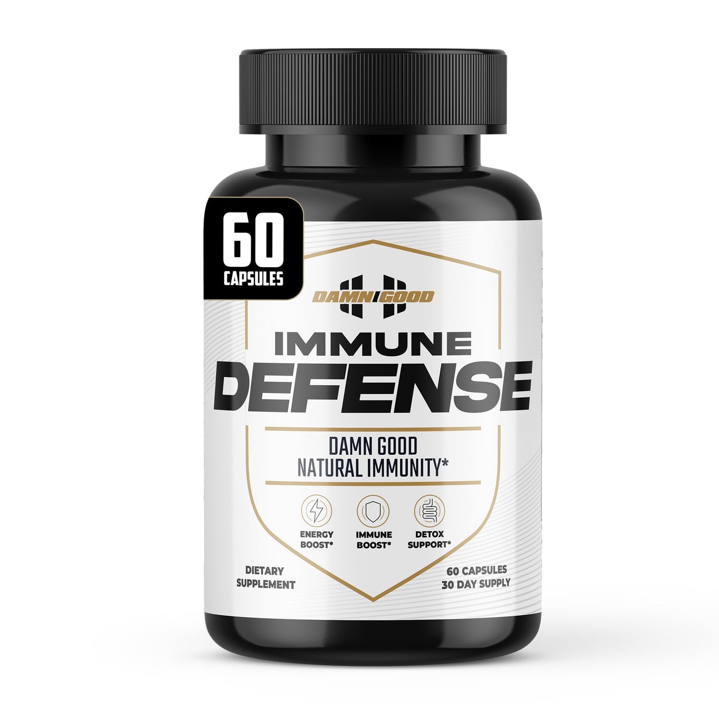 DAMN GOOD The Hodge Twins Immune Defense Supplement (60 Capsules) – Sea Moss Blend Capsules for Everyday Balance, Digestive Support, and Whole-Body Wellness with Vitamins, Minerals, and Botanicals DAMN GOODBuy Supplements Australia