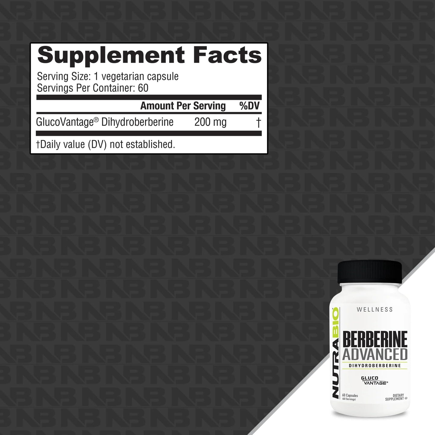 NutraBio Berberine Advanced Supplement (Dihydroberberine), 200 mg - Provides Advanced Absorption Carbohydrate Tolerance Support, 60 Caps NutraBioBuy Supplements Australia