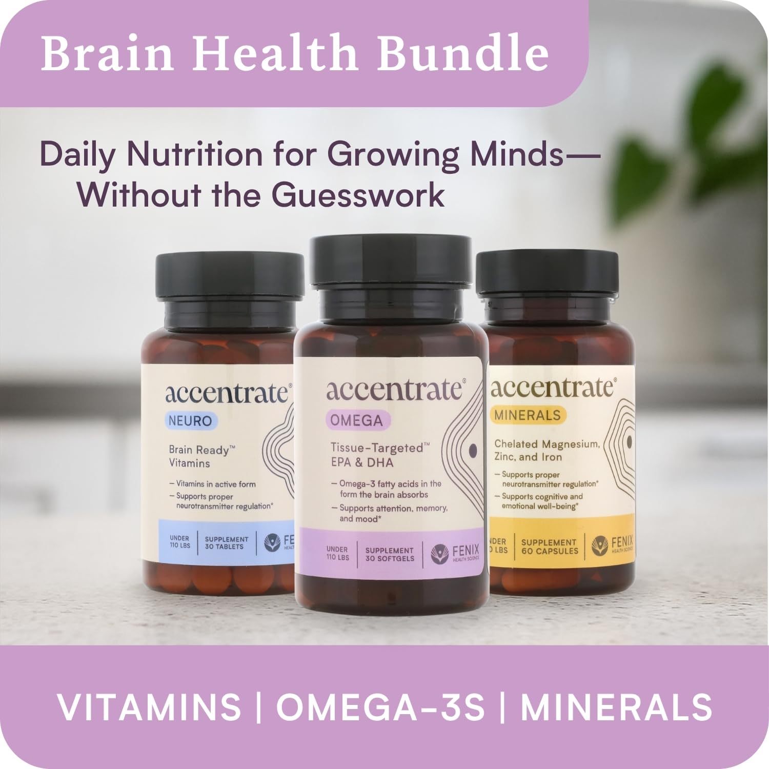 Omega w/LYSOVETA LPC | EPA & DHA Supplements for Brain Health | Focus, Attention, Memory, & Mood | 6X Higher Absorption Than Fish Oil | Omega-3 Fatty Acid Supplements | Highest Potency LPC-DHA AccentrateBuy Supplements Australia