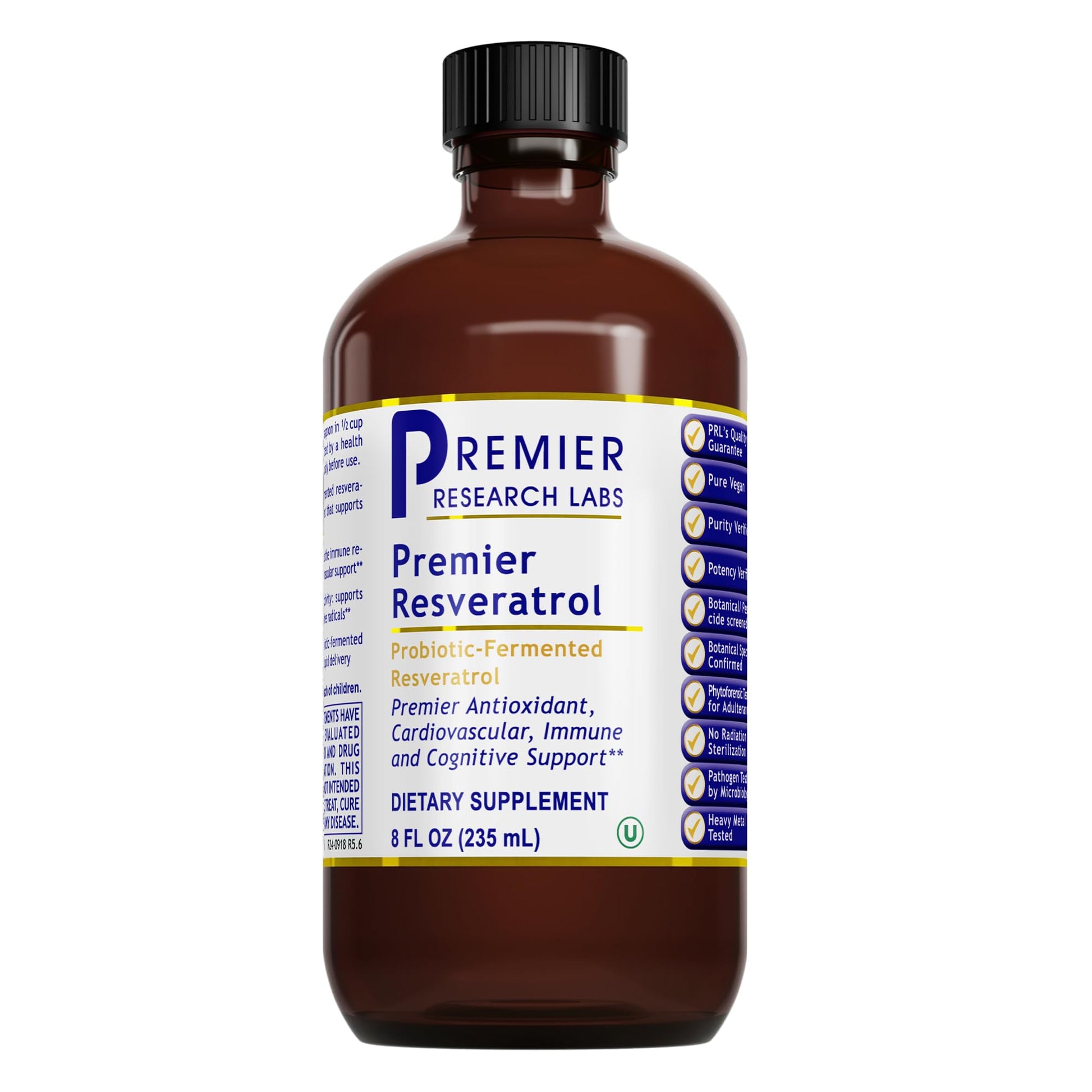 Premier Research Labs Resveratrol - Resveratrol Liquid Supplement, Trans Resveratrol, Antioxidant Support for Heart Health & Blood Flow, Aging Support, 180 mg Per Teaspoon - 8 Fl Oz Premier Research LabsBuy Supplements Australia