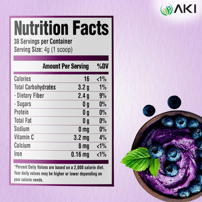 AKI Maqui Berry Extract Powder – Wild Harvested from Patagonia, High in Anthocyanins & Polyphenols, Freeze-Dried Superfruit for Smoothies, Non-GMO, Vegan, 150g/ 5.3 oz AKI ORGANICBuy Supplements Australia