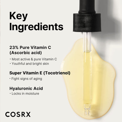 COSRX Pure Vitamin C Serum with Vitamin E & Hyaluronic Acid, Brightening COSRXBuy Supplements Australia