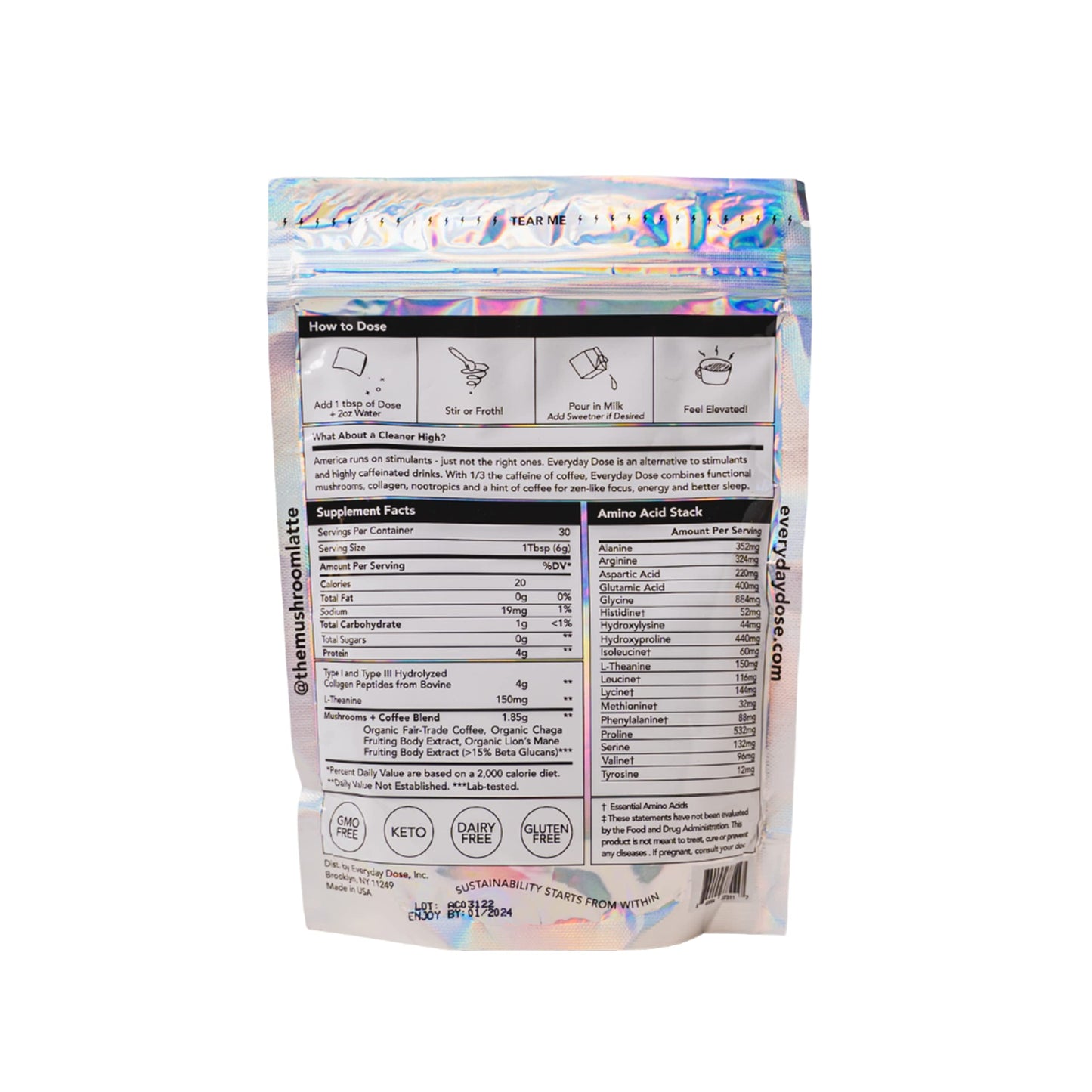 The Mushroom Latte by Everyday Dose | Premium Coffee Extract with Grass-Fed Collagen Everyday DoseBuy Supplements Australia