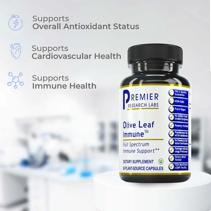 Premier Research Labs Olive Leaf Immune - Olive Leaf Extract Capsules, The Olive Leaf Pills with Phytonutrient Oleuropeinm, Herbal Supplement for Immune & Heart Health Support - 60 Vegetarian Capsules Premier Research LabsBuy Supplements Australia