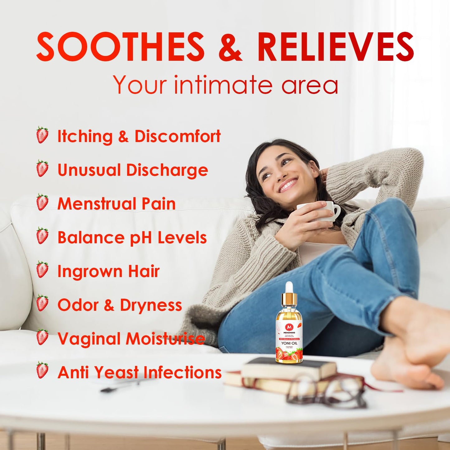 2 Pack Yoni Oil Feminine Oil for Women pH Balance - Feminine Deodorant - Vaginal Moisturizer - Eliminates Odor MENOMINOBuy Supplements Australia