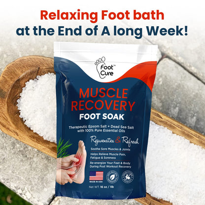Muscle Relief Foot Soak with Epsom Salts - All Natural Salts for Post Workout Recovery FOOT CUREBuy Supplements Australia