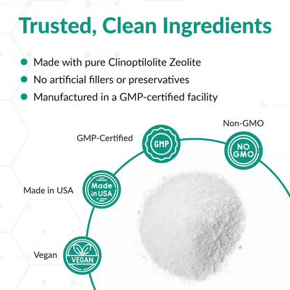 Organic Excellence Zeolite Clinoptilolite Powder – Pure Micronized Mineral Supplement – Supports Gut Health, Cleansing Support & Internal Balance – Non-GMO, Vegan – 500 Servings Organic ExcellenceBuy Supplements Australia