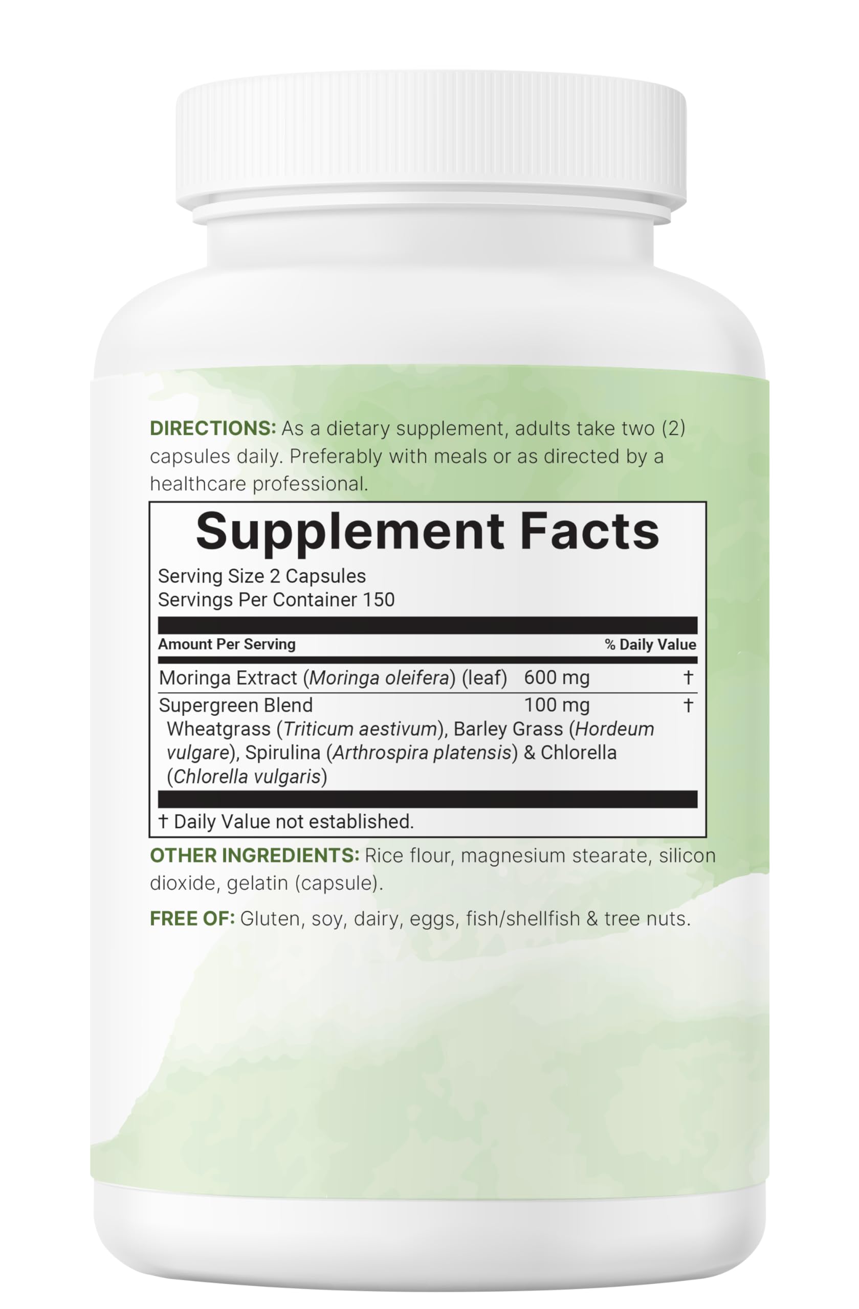 Micro Ingredients Moringa Oleifera | 300 Capsules with Supergreens Blend of Wheatgrass, Barley Grass, Spirulina, & Chlorella | Antioxidant Supplement, Energy, & Immune Support | Non-GMO Micro IngredientsBuy Supplements Australia