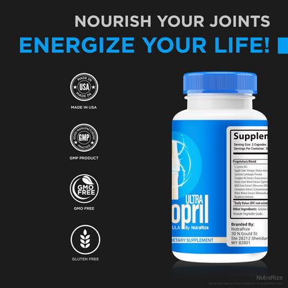 NutraRize (2 Pack) Flexopril Ultra Capsules, Official Flexopril for Joint Support, All-Natural Formula to Fortify Bones and Bolster Flexibility, Premium FlexoprilUltra Pills Review (120 Capsules) NutraRizeBuy Supplements Australia