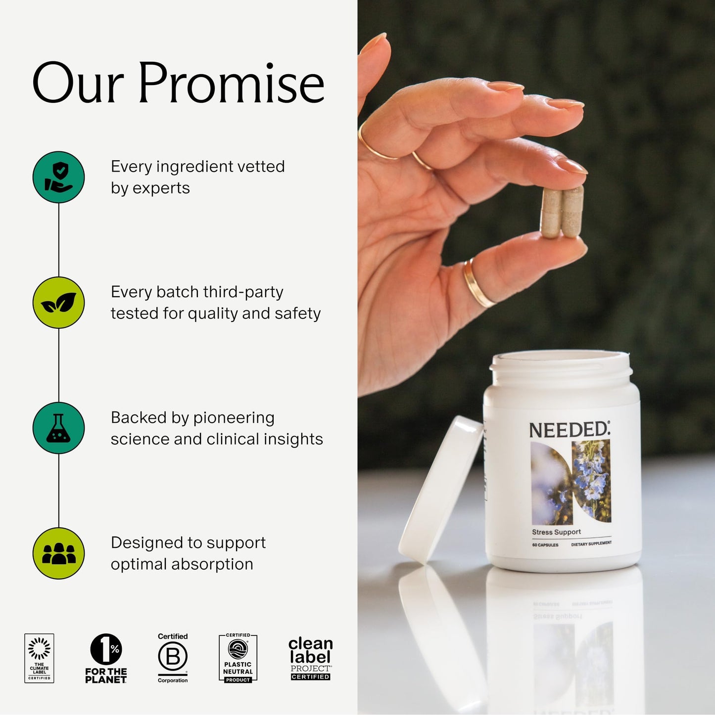 Needed. Stress Support - Herbal Blend Supporting Mood, Energy, and Hormone Balance for Women - Herbal Supplement of Shatavari, Ashwagandha, Rhodiola - Non-GMO - 30 Day Supply - 120 Capsules Needed.Buy Supplements Australia