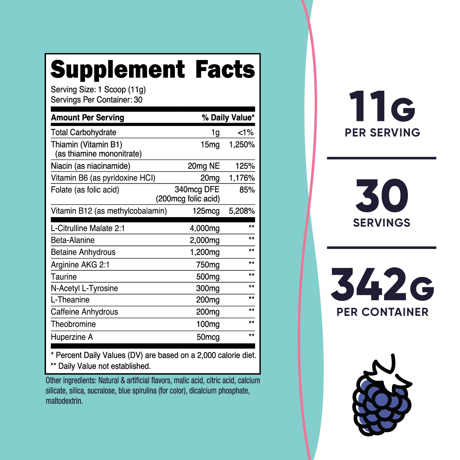 Nutricost Pre-Workout Powder for Women, Blue Raspberry, 30 Servings NutricostBuy Supplements Australia