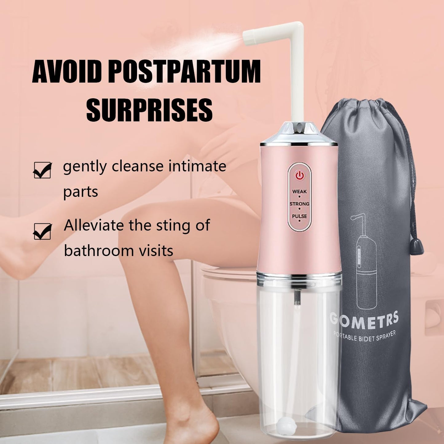 Electric Portable Bidet -Mobile Toilet Shower-Butt Shower Replacing Wet Wipes - for Travel GOMETRSBuy Supplements Australia