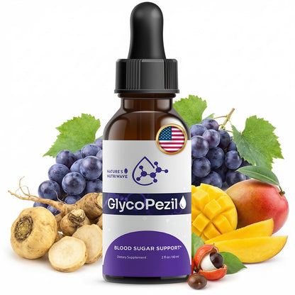 GlycoPezil – Daily Liquid Botanical Supplement with Chromium, Maca Root, Ginseng & Plant Extracts – Clean, Stimulant-Free Formula – GMP-Certifed, Non-GMO, Made in USA - 2 fl oz, 1 Month Supply Nature’s NutriWaveBuy Supplements Australia