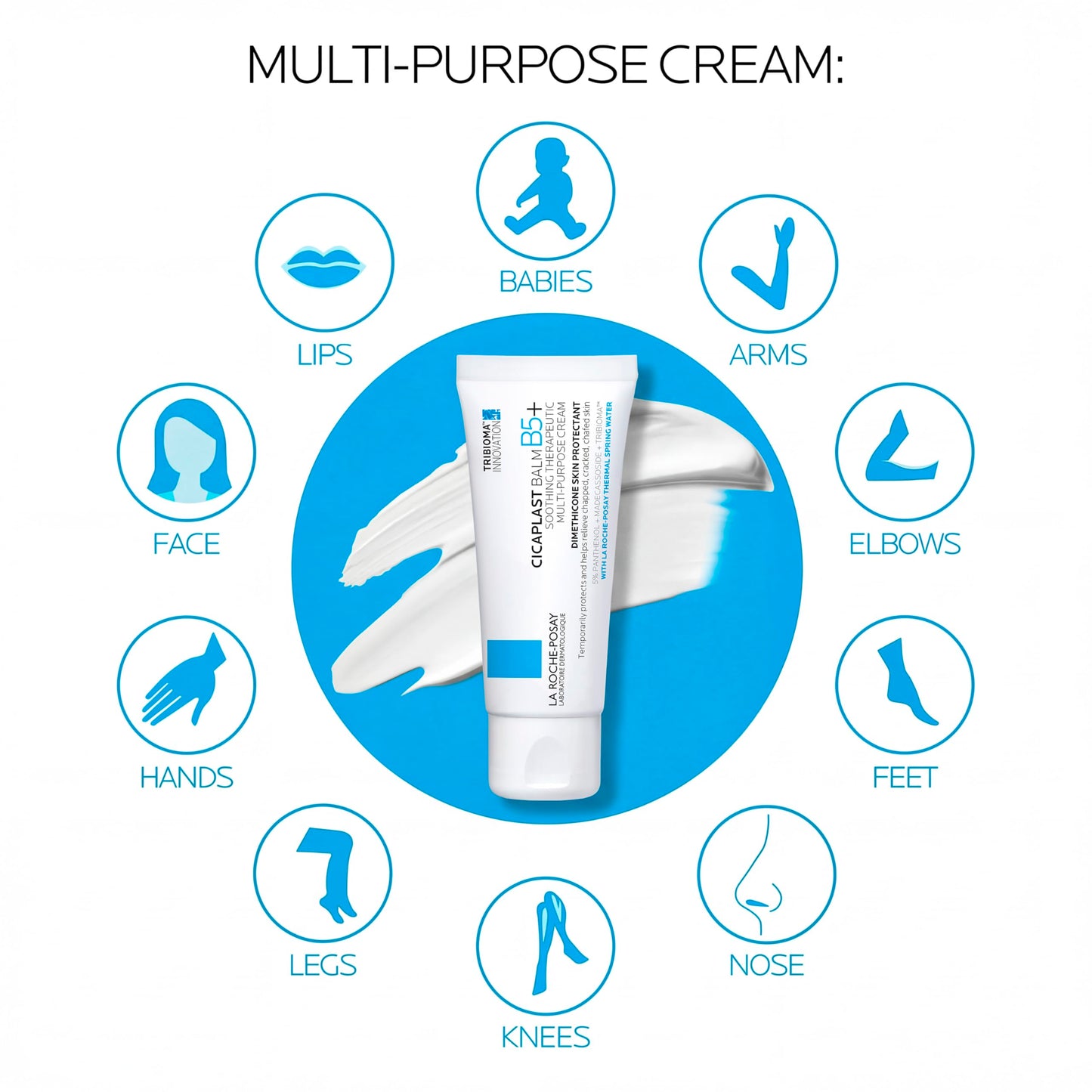 La Roche-Posay Cicaplast Balm B5, Healing Ointment and Soothing Therapeutic Multi Purpose Cream for Dry & Irritated Skin