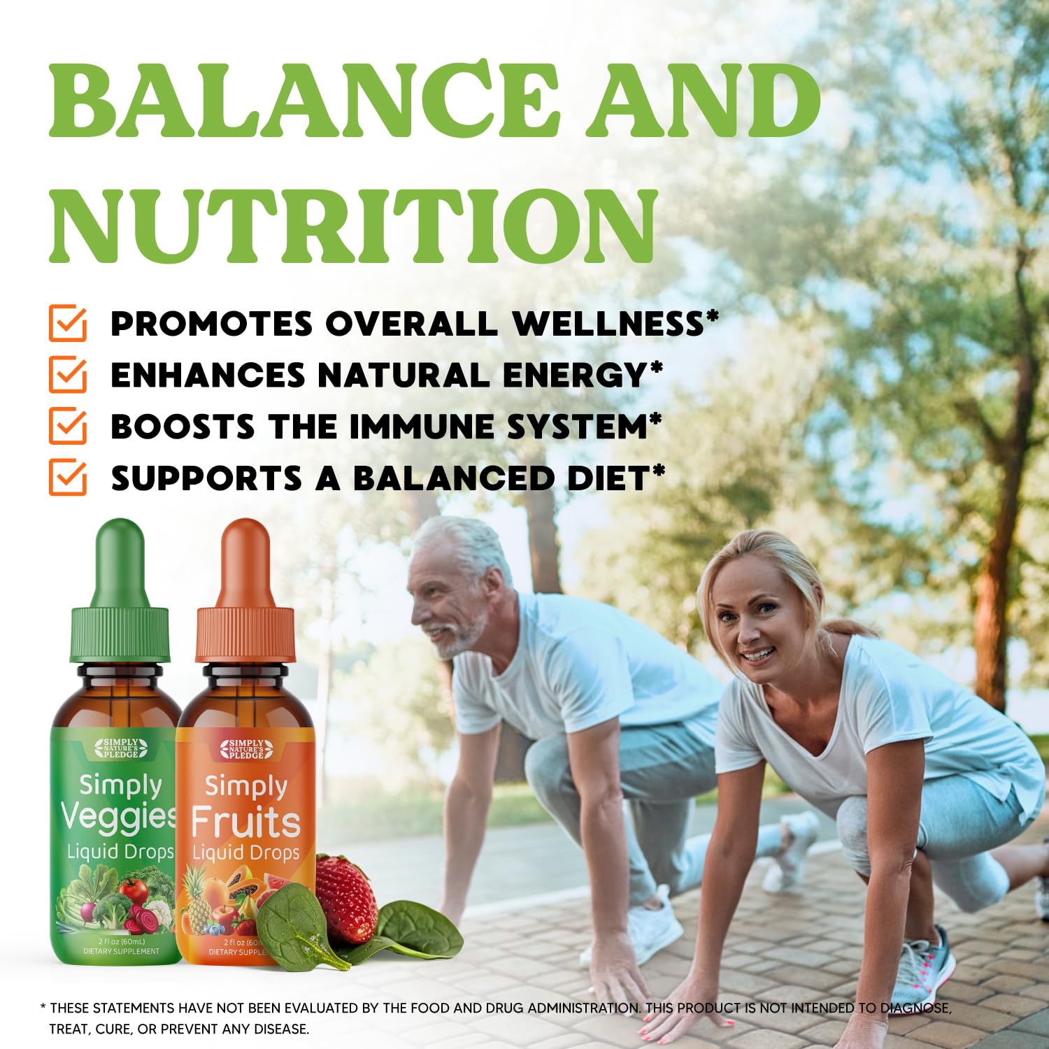 Simply Nature's Pledge - Fruit and Vegetable Supplements - Liquid Drops - Made with Whole Food Superfoods, Packed Vitamins & Minerals - Soy Free - Made in The USA Simply Nature's PledgeBuy Supplements Australia