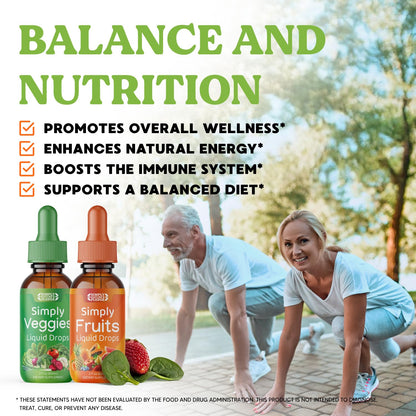 Simply Nature's Pledge - Fruit and Vegetable Supplements - Liquid Drops - Made with Whole Food Superfoods, Packed Vitamins & Minerals - Soy Free - Made in The USA Simply Nature's PledgeBuy Supplements Australia