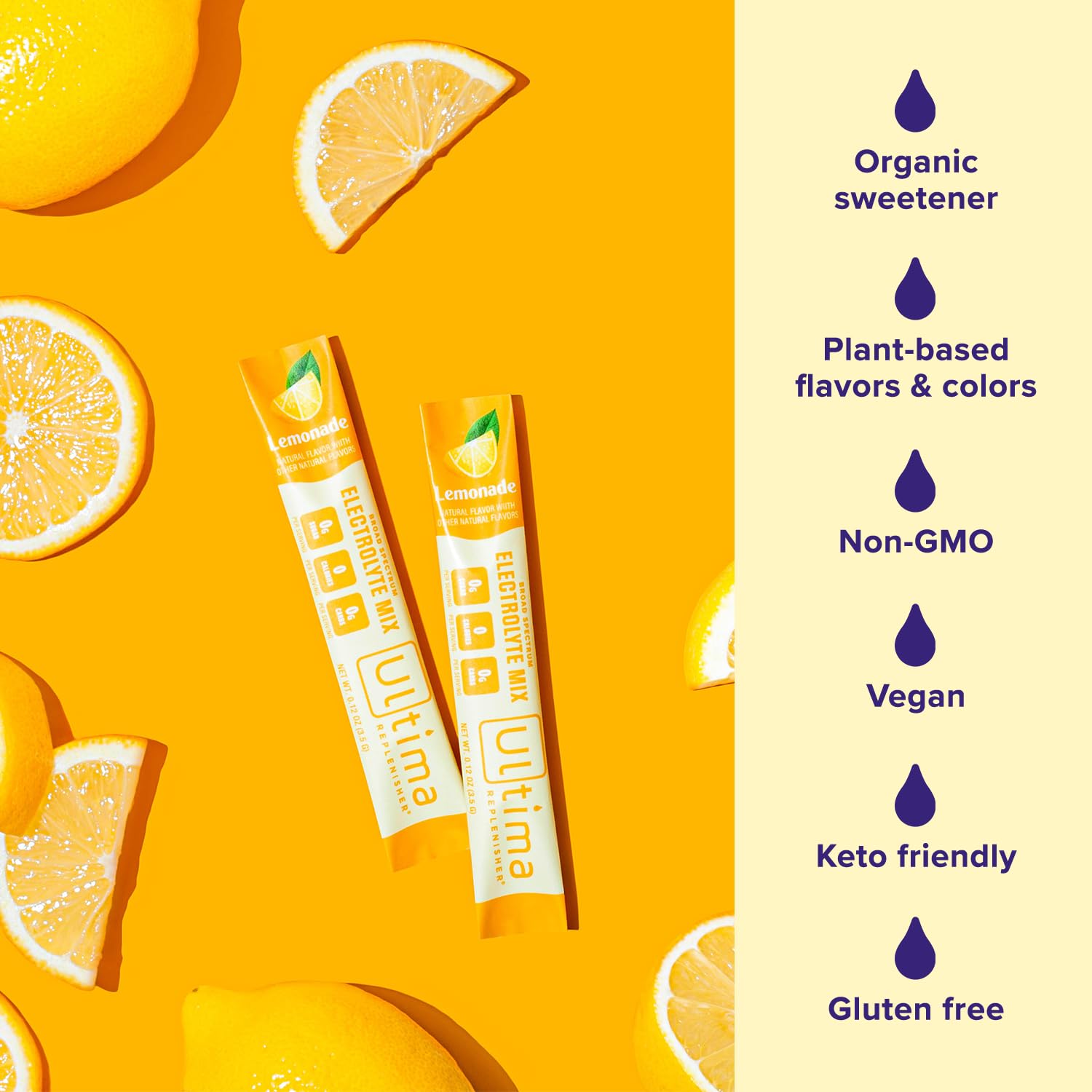 Ultima Replenisher Daily Electrolyte Drink Mix – Lemonade, 20 Stickpacks – Hydration Ultima ReplenisherBuy Supplements Australia