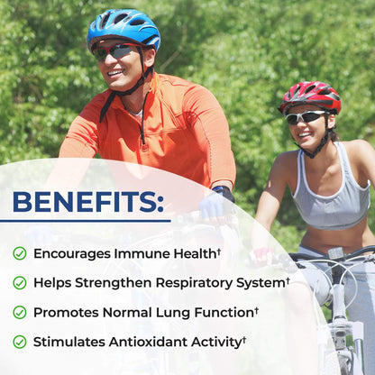 Respiratory & Immune Lung Support Supplement with Quercetin, Vitamin D & Cordyceps, Helps Soothe Respiratory Tissues While Loosening Mucus, Lung Health Vitamins for Women & Men, 60 Capsules BioSchwartzBuy Supplements Australia