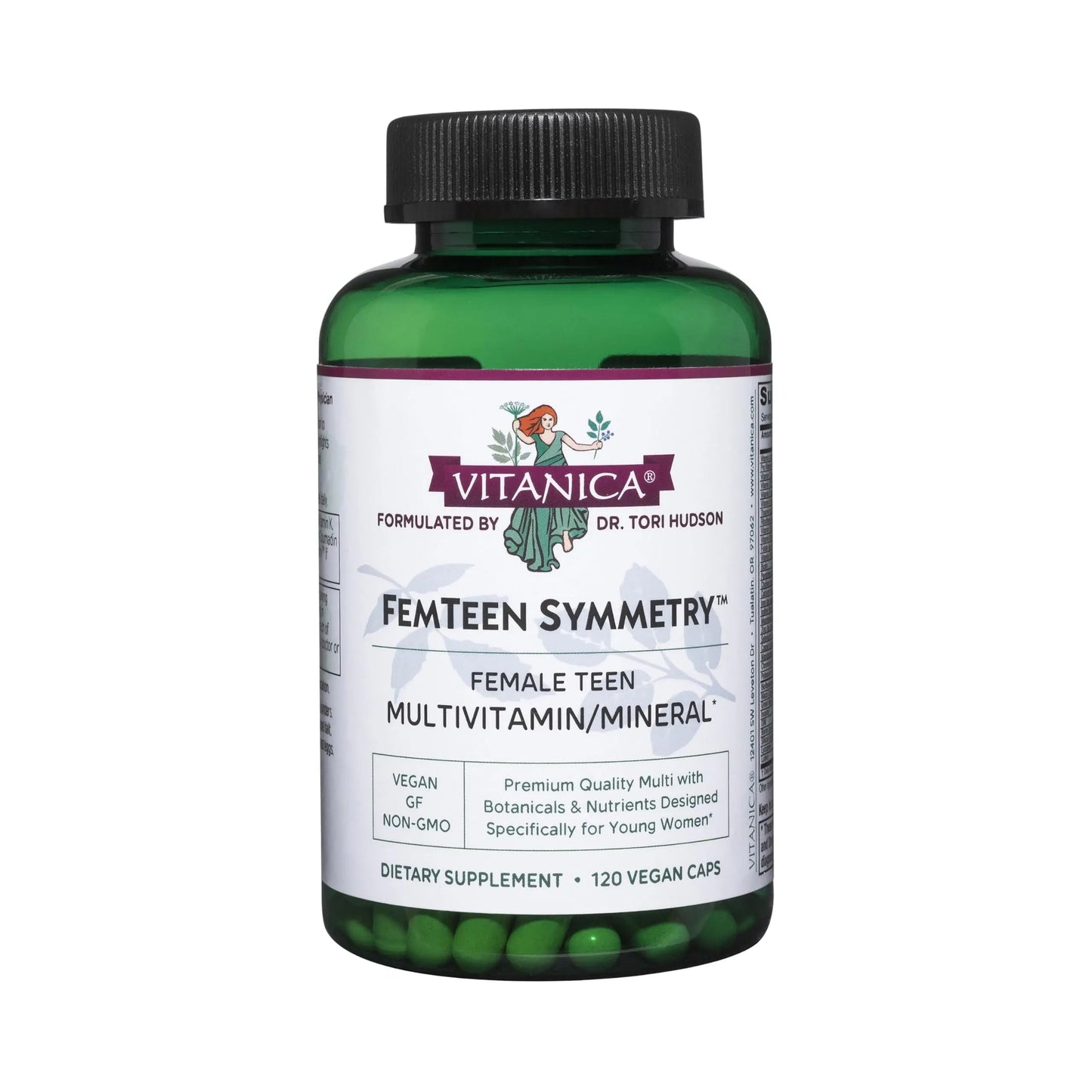 Vitanica FemTeen Symmetry, Vitamins for Teens Daily Multivitamin, Vegan, 120 Capsules VitanicaBuy Supplements Australia