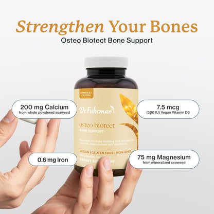 Dr. Fuhrman Osteo Bone Health Supplement | Wholefood Supplement for Women & Men | Vitamin for Bone Density | Organic Vitamin D3, Calcium, Magnesium & K2 | Natural Ingredients | 120 Caps Dr. FuhrmanBuy Supplements Australia
