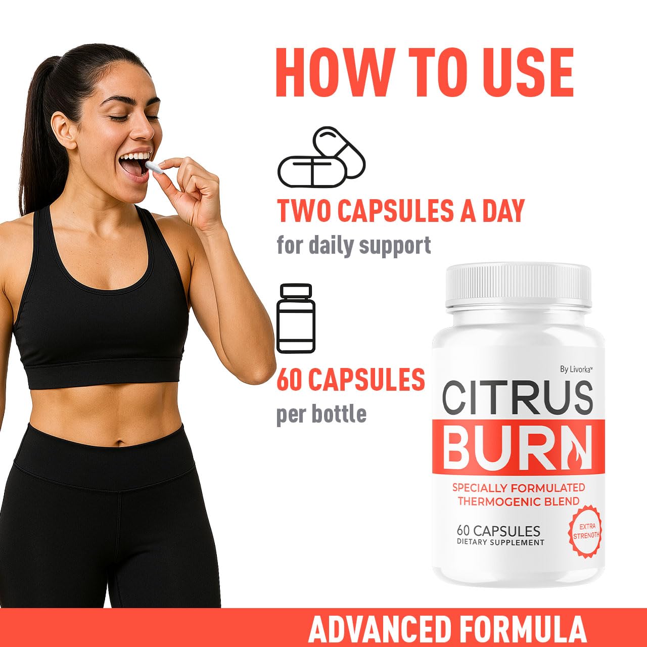 (5 Pack) Citrus Burn Capsules - Official CitrusBurn Pills Supplement Support All Natural Ingredients Advanced Formula Premium Multivitamin for Overall Health & Wellness, 300 Capsules for 5 Months LIVORKABuy Supplements Australia