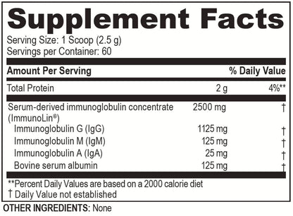 Brain Basics Ultra Pure IgG Supplement - Dairy-Free Supplement IgG-Immunolin Powder, Blended Vitamin & Mineral Supplements, 150g, 60 Servings Brain BeanBuy Supplements Australia