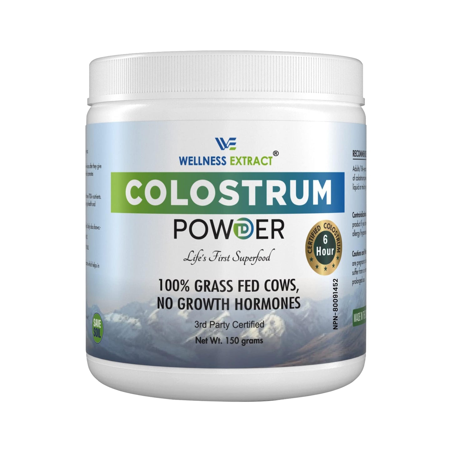 WELLNESS EXTRACT Bovine Colostrum Powder Rich in Protein & Lactoferrin- The True Certified Supplement for Immune Support, Gut Health, Muscle Growth - 150g WELLNESS EXTRACTBuy Supplements Australia