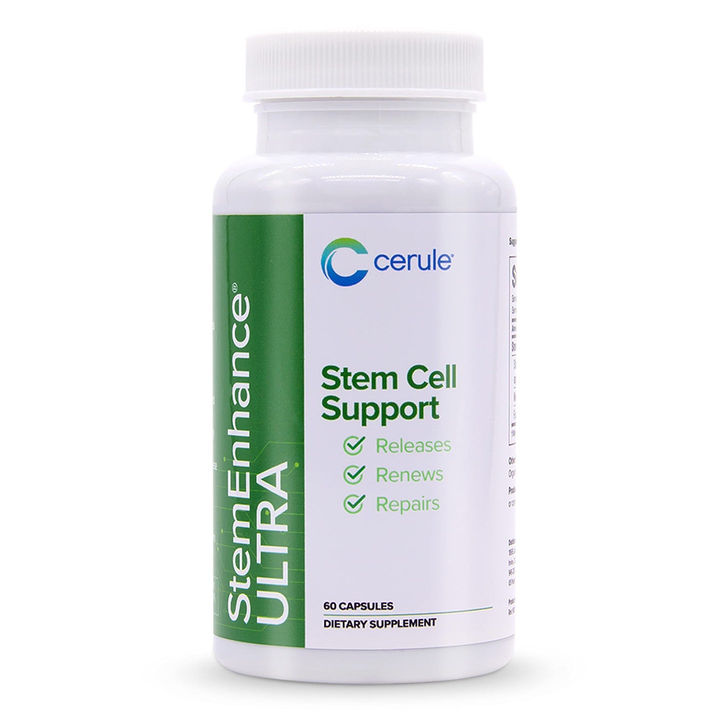 Cerule StemEnhance Ultra Natural Stem Cell Support Supplement – Freshwater Microalgae and Marine Macroalgae Extracts for Cellular Renewal, Immune Function, Energy, and Tissue Recovery – 60 Capsules CeruleBuy Supplements Australia