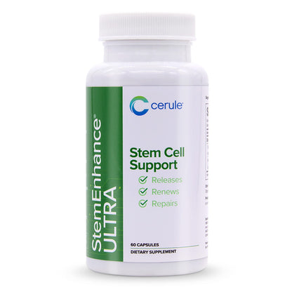 Cerule StemEnhance Ultra Natural Stem Cell Support Supplement – Freshwater Microalgae and Marine Macroalgae Extracts for Cellular Renewal, Immune Function, Energy, and Tissue Recovery – 60 Capsules CeruleBuy Supplements Australia