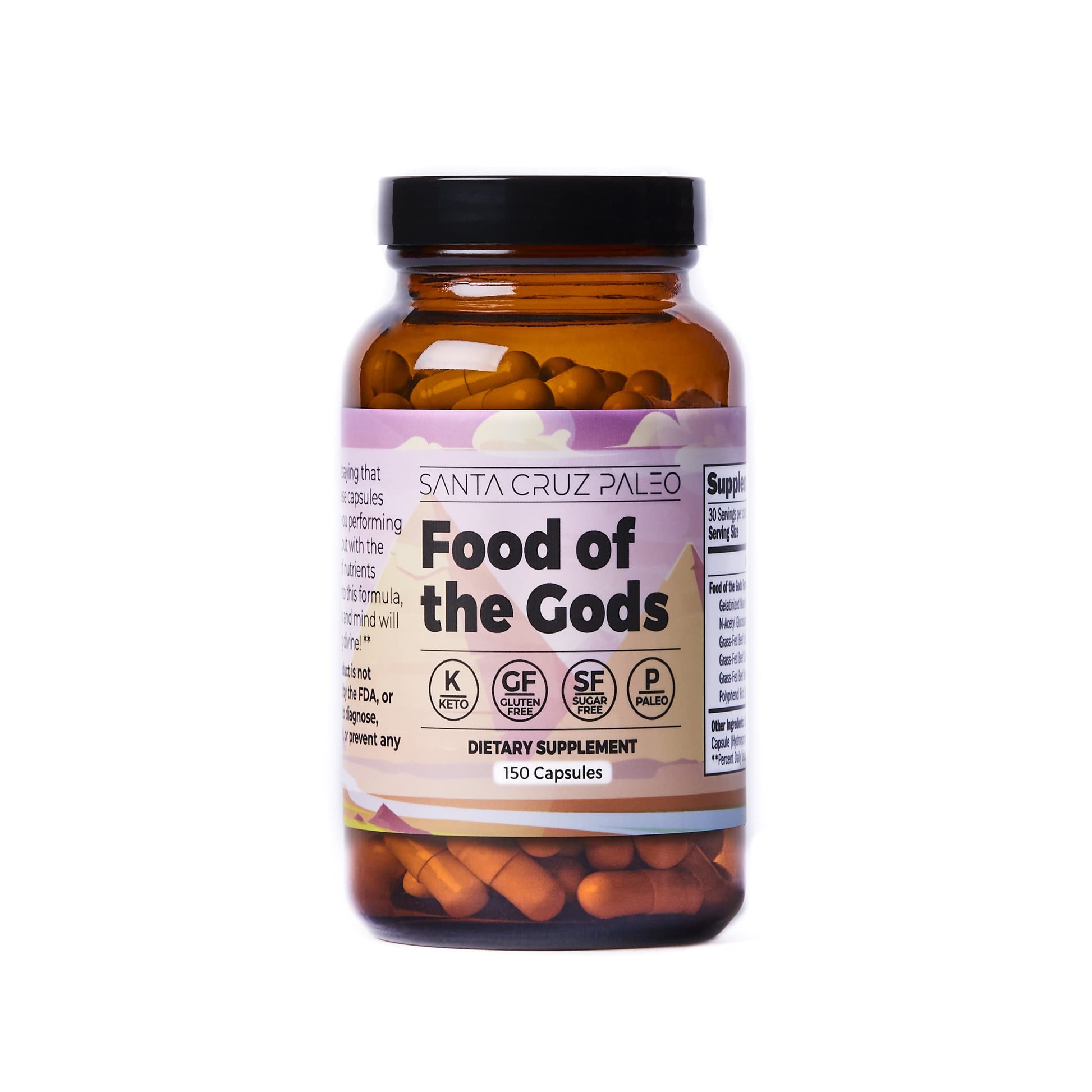 Santa Cruz Paleo, Food of the Gods Grass Fed Beef Organ Supplement for Men and Women, with Collagen, Maca Root, Colostrum, Bone Broth, Iron, Vitamin B12, Gluten Free, Keto Friendly, 30 Servings Santa Cruz PaleoBuy Supplements Australia