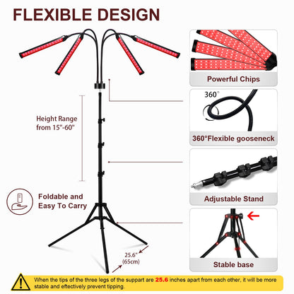 Red Light Therapy for Body with Tripod, 180LEDs Upgrated 3-in-1 Chip Infrared Light Therapy Device ShomteradeBuy Supplements Australia