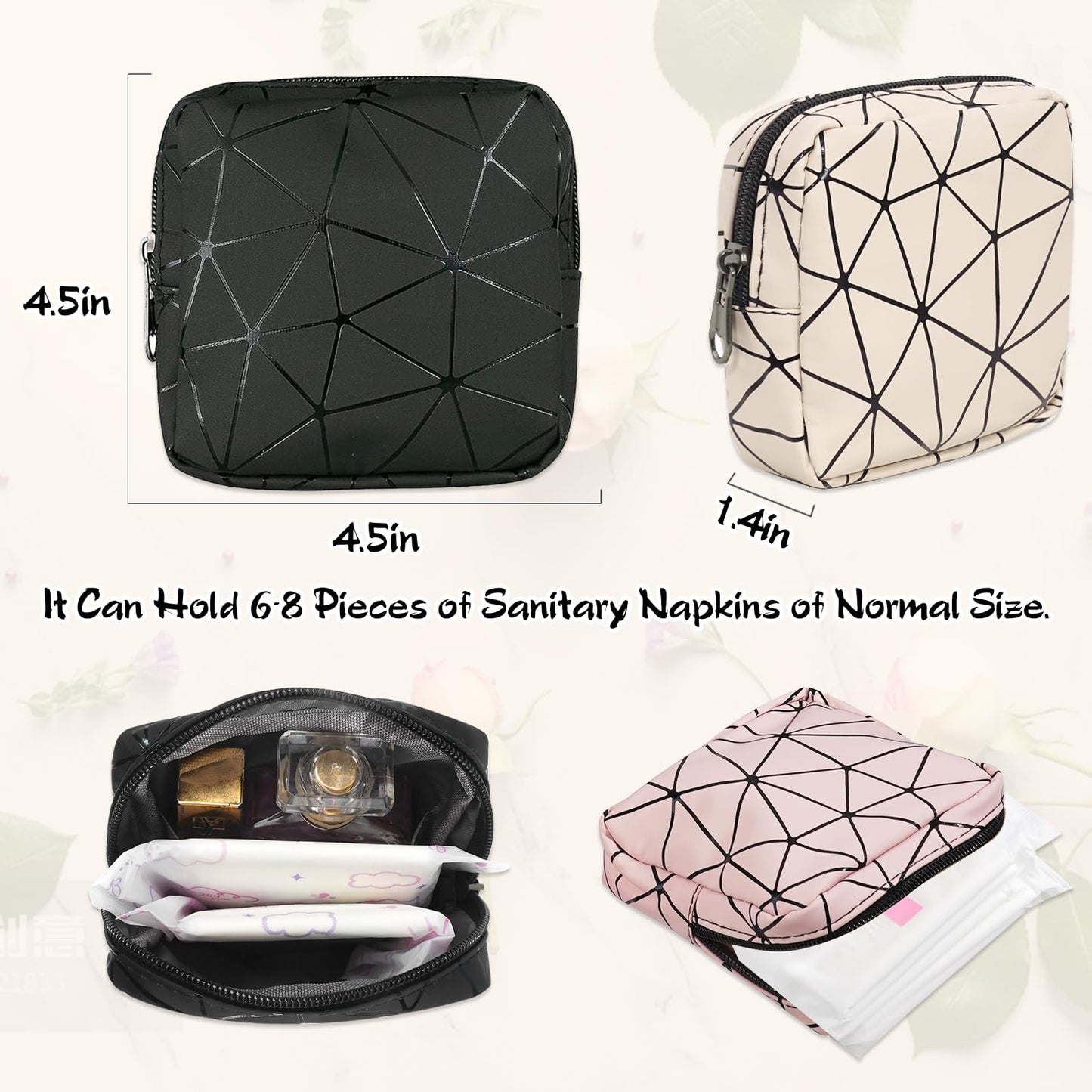 Yazabai Sanitary Napkin Storage Bag Pouch 4PCS Pads and Tampons Bags Pouches Portable YazabaiBuy Supplements Australia