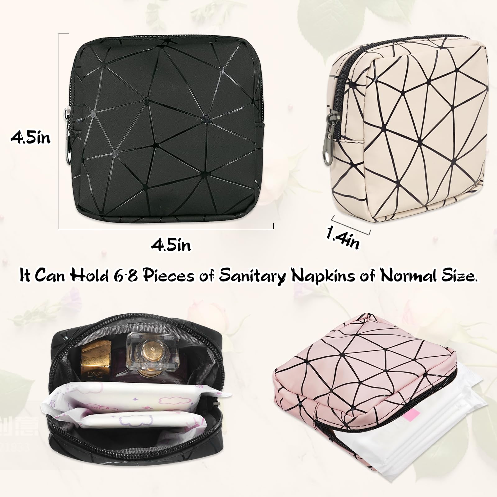 Yazabai Sanitary Napkin Storage Bag Pouch 4PCS Pads and Tampons Bags Pouches Portable YazabaiBuy Supplements Australia