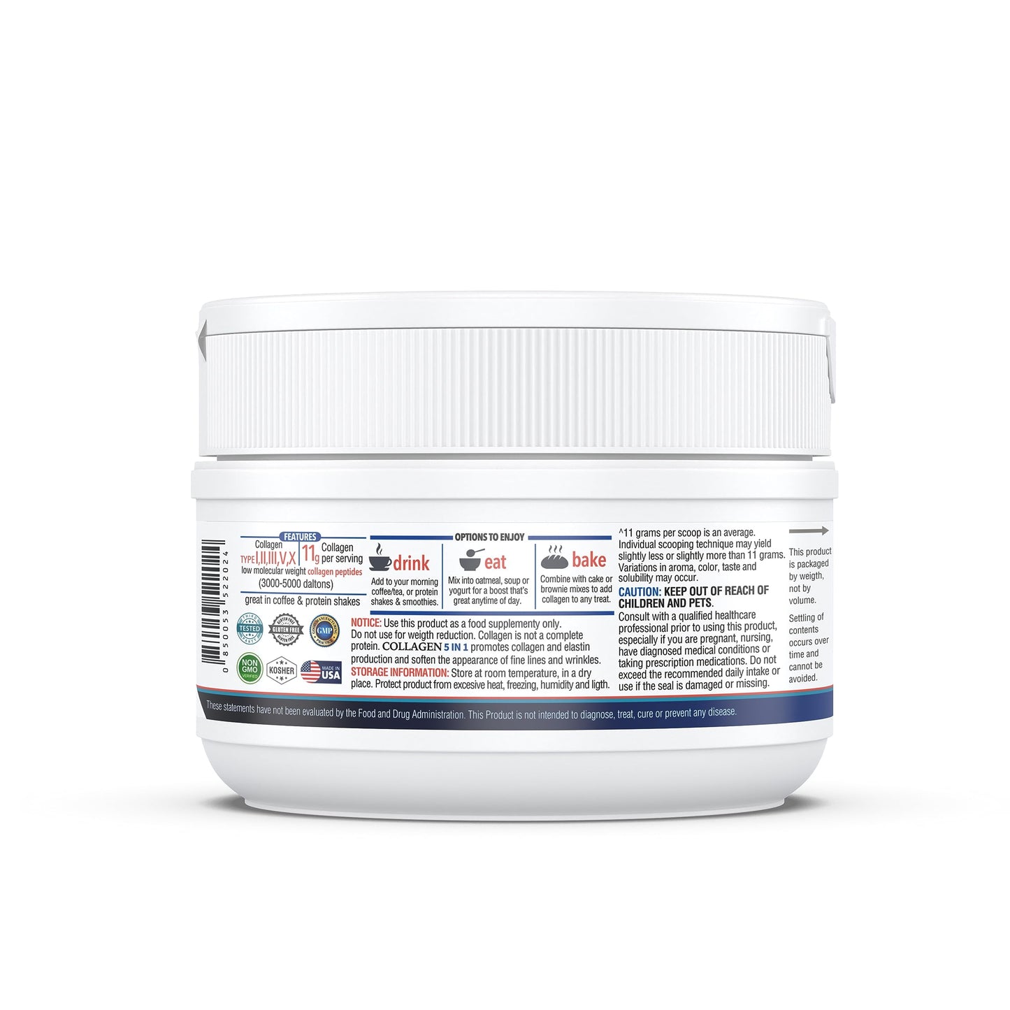 KAPPA NUTRITION Collagen Peptides Powder, 5 in 1 Multi-Collagen Advanced Complex with Hydrolyzed Collagen Peptides, Supports Skin, Hair, Nails, Joints & Bones / 30 Servings KAPPA NUTRITIONBuy Supplements Australia