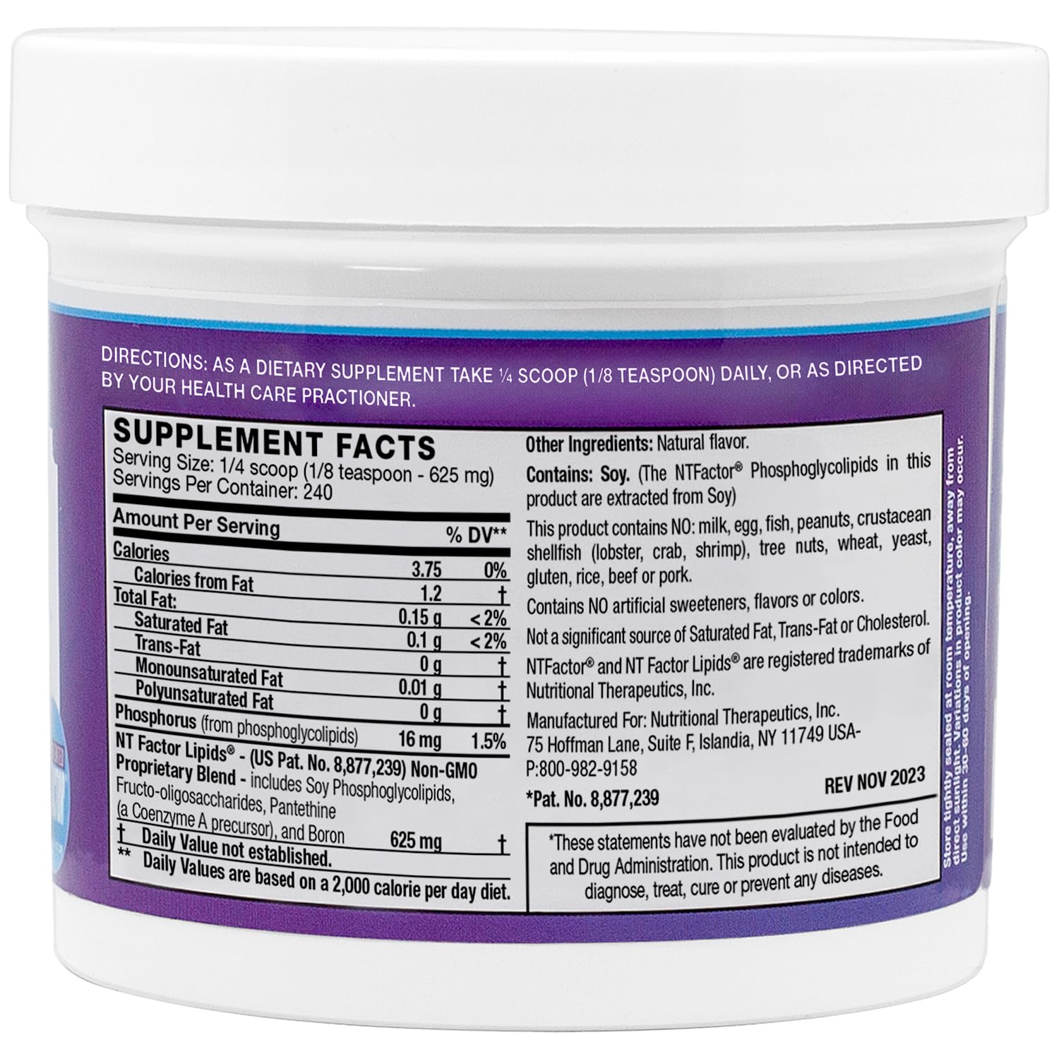 Nutritional Therapeutics NTFactor Lipids Powder, Aging & Cellular Support, 240 Servings Nutritional TherapeuticsBuy Supplements Australia